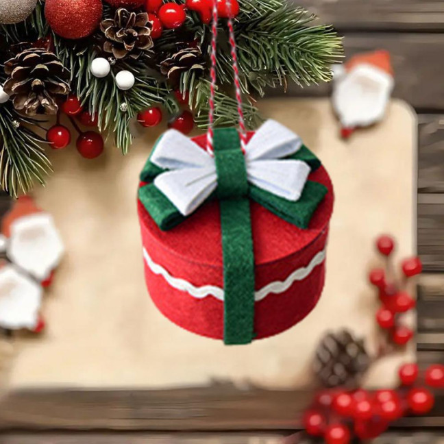 Christmas Mini Candy Box Ornaments Small Gift Box Tree Hanging Decoration for Xmas New Year Party Decor