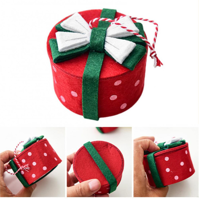 Christmas Mini Candy Box Ornaments Small Gift Box Tree Hanging Decoration for Xmas New Year Party Decor