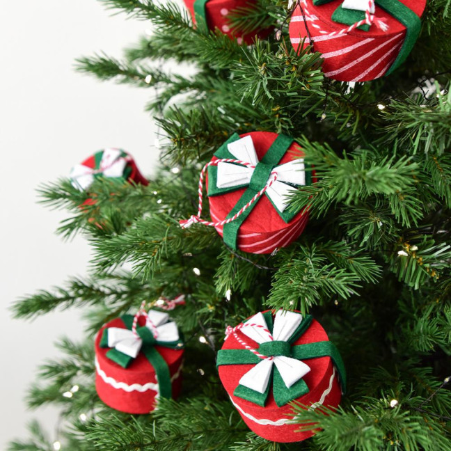 Christmas Mini Candy Box Ornaments Small Gift Box Tree Hanging Decoration for Xmas New Year Party Decor