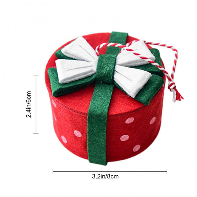 Christmas Mini Candy Box Ornaments Small Gift Box Tree Hanging Decoration for Xmas New Year Party Decor