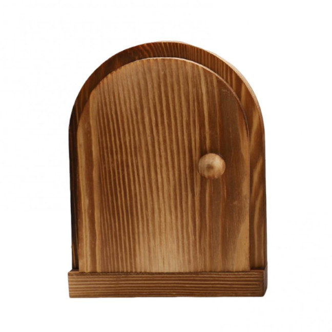 Wooden Door Light Switch Cover Baby Proofing Electrical Wall Outlet Protective Cover Wall Panel Socket Door Shape Decorative Frame 