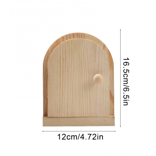 Wooden Door Light Switch Cover Baby Proofing Electrical Wall Outlet Protective Cover Wall Panel Socket Door Shape Decorative Frame 