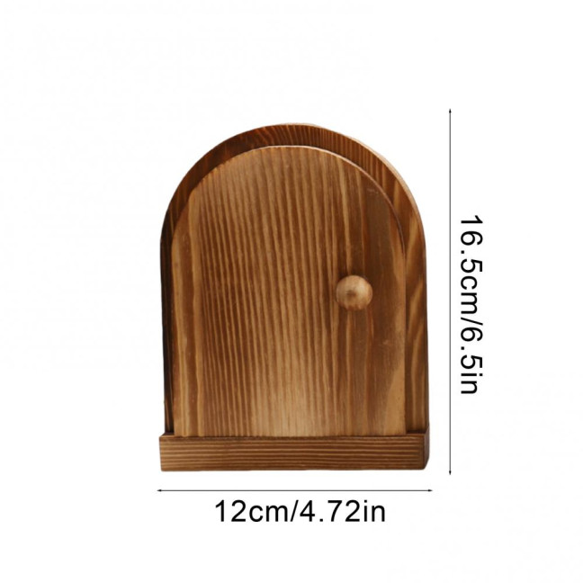 Wooden Door Light Switch Cover Baby Proofing Electrical Wall Outlet Protective Cover Wall Panel Socket Door Shape Decorative Frame 