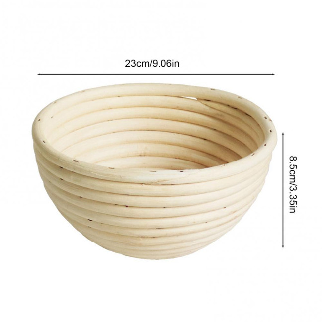 Bread Proofing Basket with Liner Oval Round Banneton Dough Proofing Bowls Handmade Sourdough Bread Rattan Fermentation Basket Baking Supplies