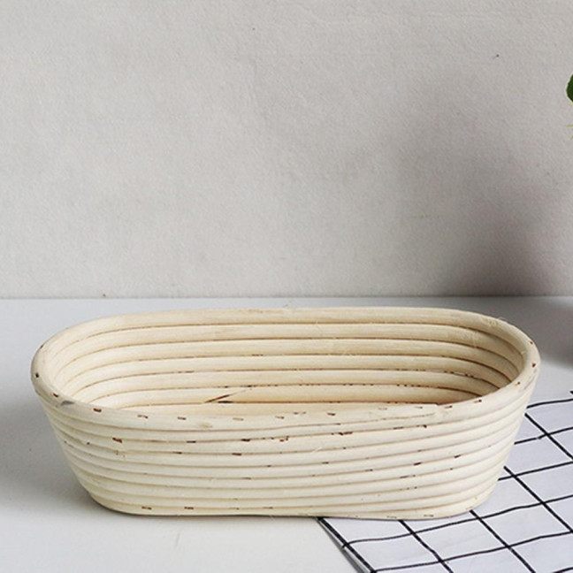 Bread Proofing Basket with Liner Oval Round Banneton Dough Proofing Bowls Handmade Sourdough Bread Rattan Fermentation Basket Baking Supplies