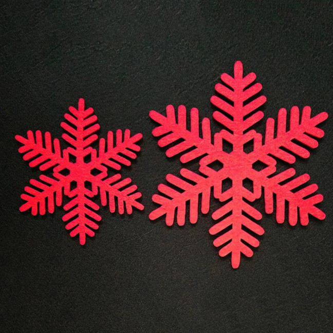 12Pcs Felt Placemat Set Christmas-Themed Table Decor Heat-Resistant Coasters Holiday Dining Mats for Parties Restaurants Home