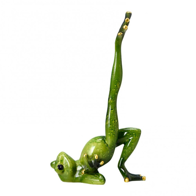 Yoga Frog Figurine Resin Couple Frog Ornament Collectible Desktop Frog Statue for Frog Lovers Gift Home Office Decoration