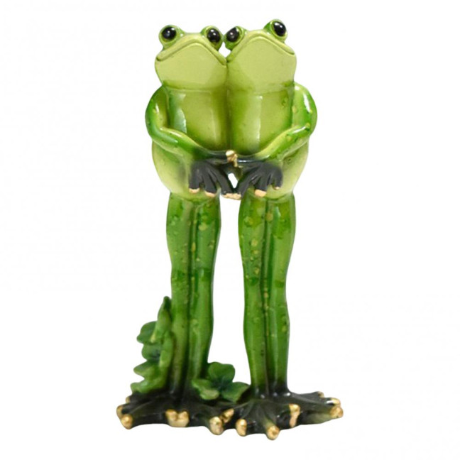 Yoga Frog Figurine Resin Couple Frog Ornament Collectible Desktop Frog Statue for Frog Lovers Gift Home Office Decoration