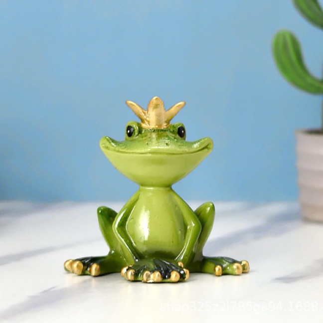 Yoga Frog Figurine Resin Couple Frog Ornament Collectible Desktop Frog Statue for Frog Lovers Gift Home Office Decoration