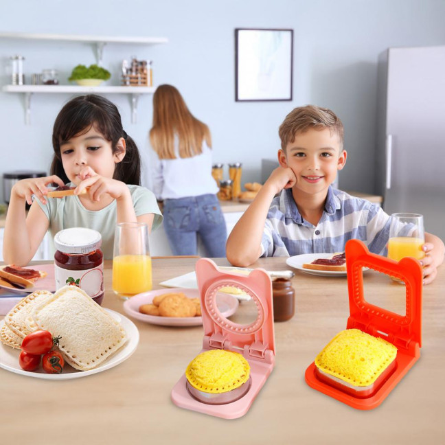 Sandwich Cutter And Sealer Pocket Sandwiches Maker Stainless Steel Blades Sandwich Cutting Tools for Kids 