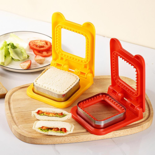 Sandwich Cutter And Sealer Pocket Sandwiches Maker Stainless Steel Blades Sandwich Cutting Tools for Kids 