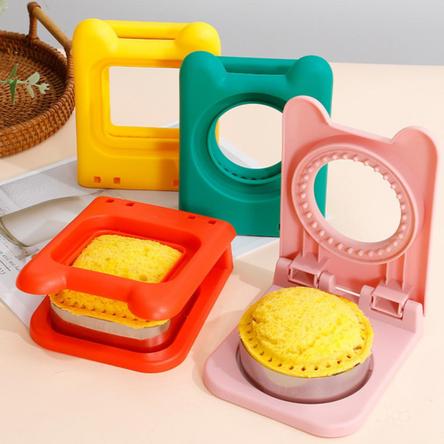 Sandwich Cutter And Sealer Pocket Sandwiches Maker Stainless Steel Blades Sandwich Cutting Tools for Kids 