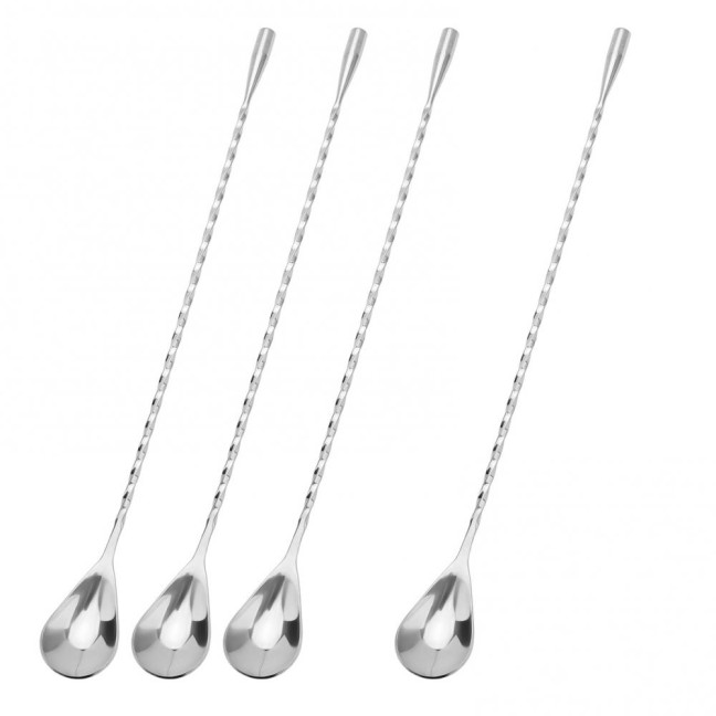 Cocktail Mixing Spoons Long Handle Bar Spoon Bartender Drink Stirrer Barista Mixing Tool for Home Bar Ice Cream Smoothies
