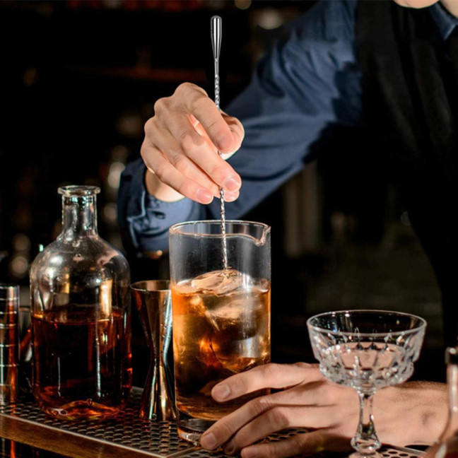 Cocktail Mixing Spoons Long Handle Bar Spoon Bartender Drink Stirrer Barista Mixing Tool for Home Bar Ice Cream Smoothies