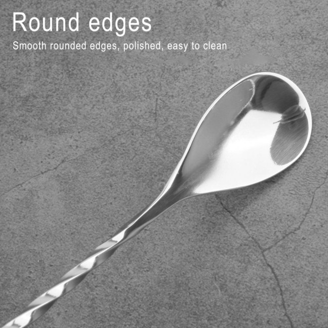 Cocktail Mixing Spoons Long Handle Bar Spoon Bartender Drink Stirrer Barista Mixing Tool for Home Bar Ice Cream Smoothies