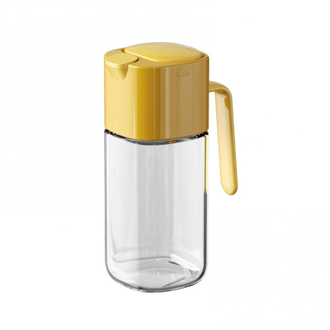 Automatic Oil Dispenser Bottle 500ml One-Touch Opening Hands-Free Glass Oil Bottle with Drip-Free Spout Leakproof Sauce Cruet for Olive Oil Vinegar