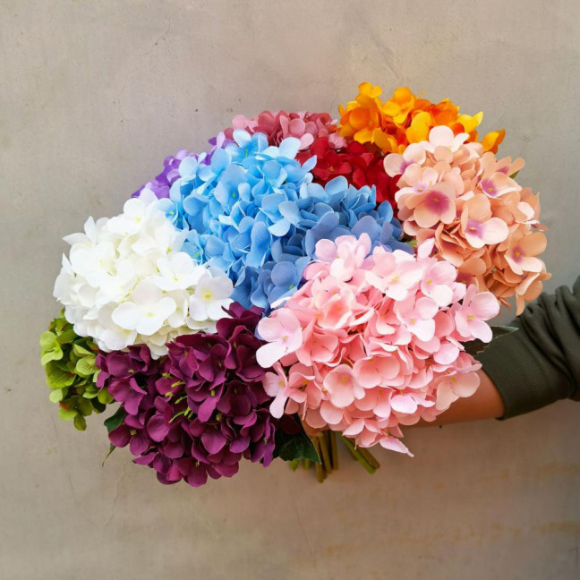 Artificial Hydrangea UV Resistant Fake Silk Flower Home Wedding Party Baby Shower Table Centerpiece Indoor Outdoor Faux Bloom Decoration Artificial Hydrangea UV Resistant Fake Silk Flower Home Wedding Party Baby Shower Table Centerpiece Indoor Outdoor Faux Bloom Decoration