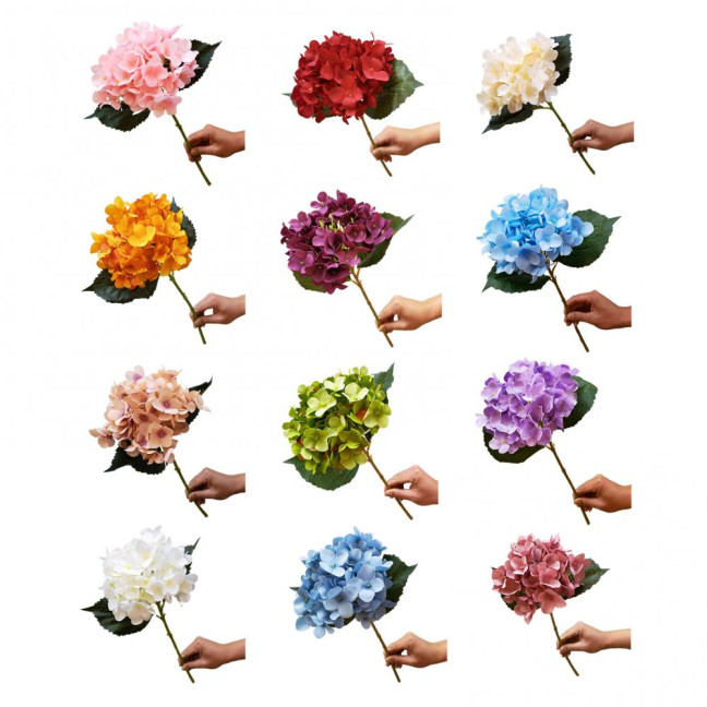 Artificial Hydrangea UV Resistant Fake Silk Flower Home Wedding Party Baby Shower Table Centerpiece Indoor Outdoor Faux Bloom Decoration Artificial Hydrangea UV Resistant Fake Silk Flower Home Wedding Party Baby Shower Table Centerpiece Indoor Outdoor Faux Bloom Decoration