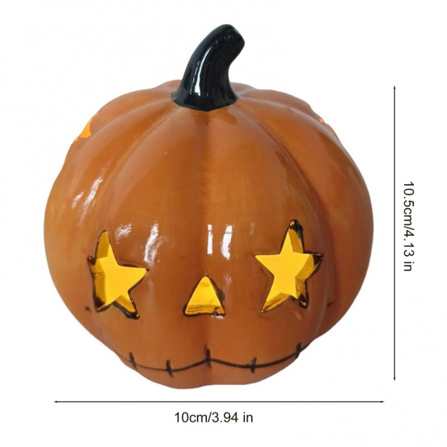 Halloween Ceramic Cat Pumpkin Figurine Carved Cat Pumpkin Tabletop Tealight Candle Holder for Indoor Home Party Decor Halloween Ceramic Cat Pumpkin Figurine Carved Cat Pumpkin Tabletop Tealight Candle Holder for Indoor Home Party Decor