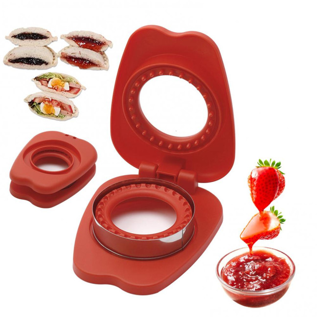 Sandwich Cutter And Sealer Portable Sandwiches Maker Pocket Bread Mold Bento Box Tool for Kids Lunch 