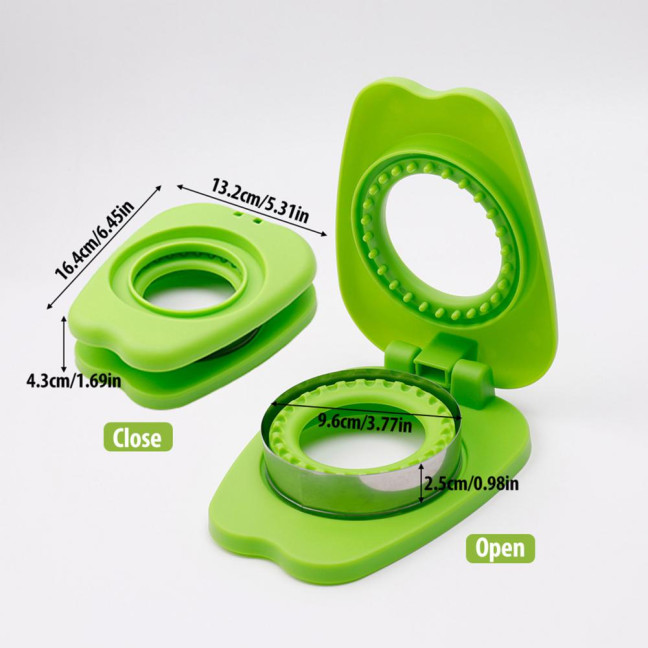 Sandwich Cutter And Sealer Portable Sandwiches Maker Pocket Bread Mold Bento Box Tool for Kids Lunch 