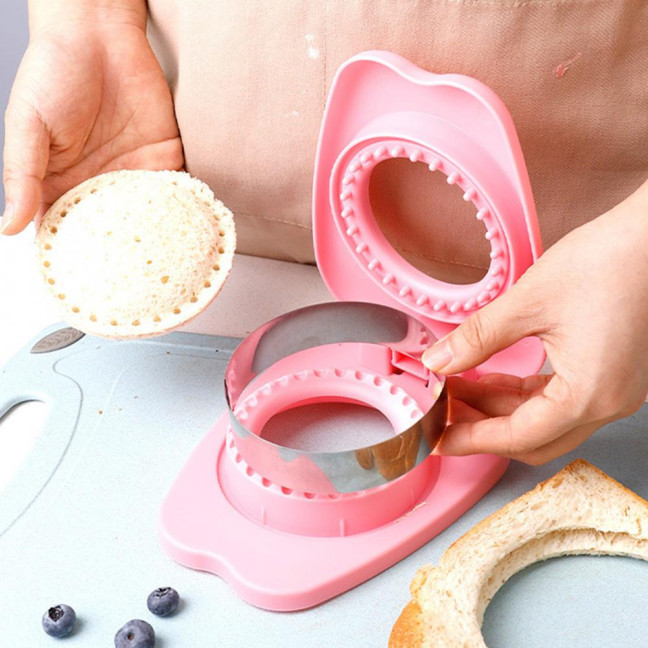 Sandwich Cutter And Sealer Portable Sandwiches Maker Pocket Bread Mold Bento Box Tool for Kids Lunch 