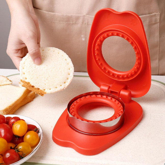 Sandwich Cutter And Sealer Portable Sandwiches Maker Pocket Bread Mold Bento Box Tool for Kids Lunch 