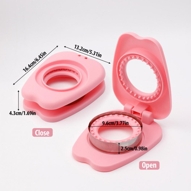 Sandwich Cutter And Sealer Portable Sandwiches Maker Pocket Bread Mold Bento Box Tool for Kids Lunch 