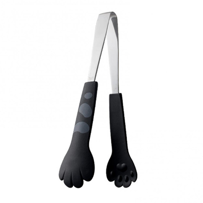3Pcs/set Kitchen Tongs Stainless Steel Cartoon Cat Paw Shape Bread Tongs Heat-Resistant Non-Slip Handle Pliers Cooking Tools