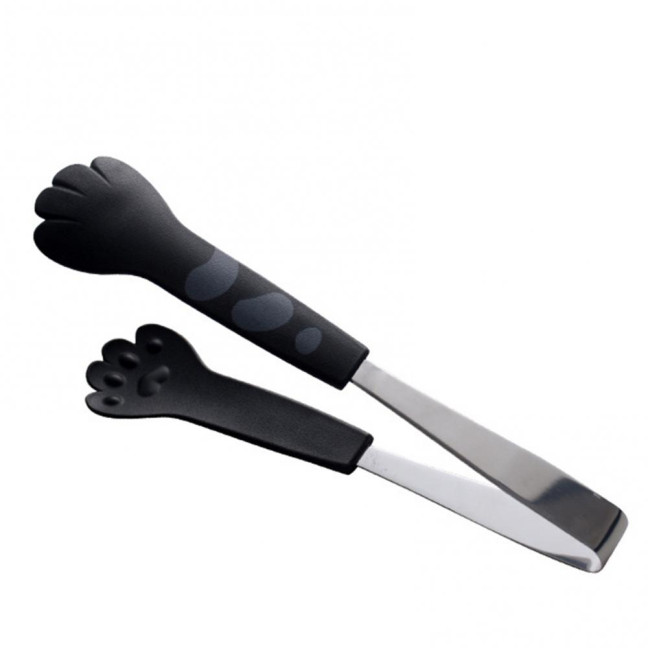3Pcs/set Kitchen Tongs Stainless Steel Cartoon Cat Paw Shape Bread Tongs Heat-Resistant Non-Slip Handle Pliers Cooking Tools