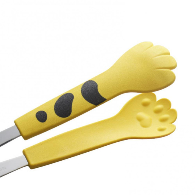 3Pcs/set Kitchen Tongs Stainless Steel Cartoon Cat Paw Shape Bread Tongs Heat-Resistant Non-Slip Handle Pliers Cooking Tools