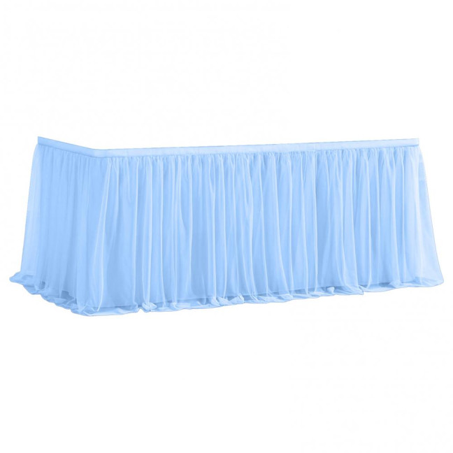 Tulle Table Skirt for Rectangular Tables 4/6/9ft Wrinkle Free Table Cloth with Tutu Skirt Reusable Tablecloth for Wedding Bridal Shower Birthday Party Banquet Cake Table