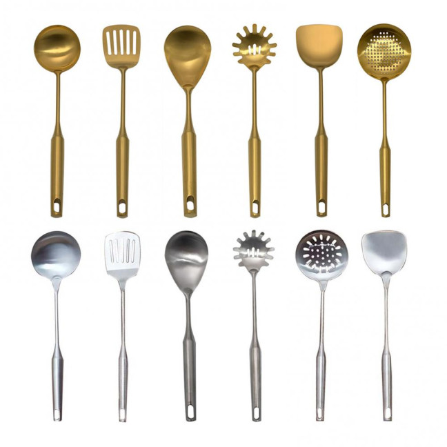 Stainless Steel Soup Ladle Large Spatula Set Kitchen Utensils Cooking Trowel Kitchenware Gift for Chefs Cooking Enthusiasts