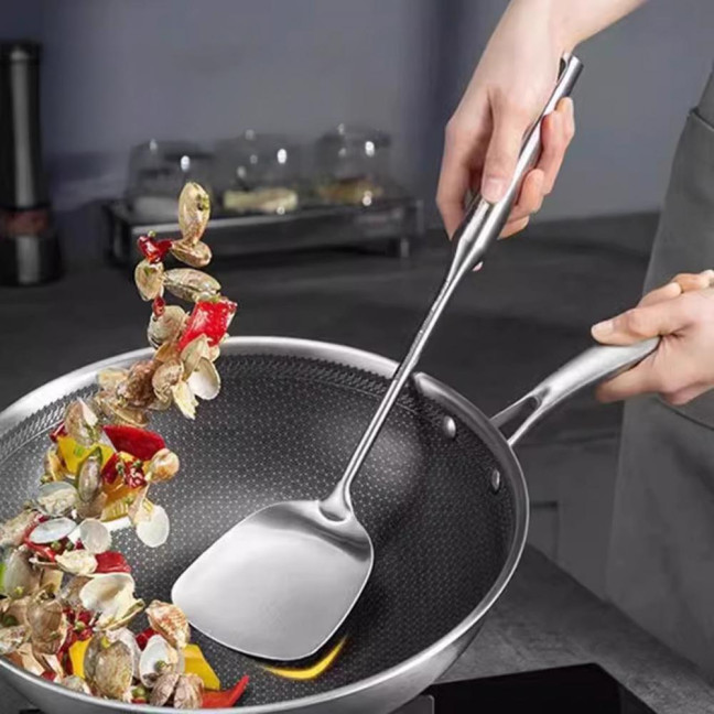 Stainless Steel Soup Ladle Large Spatula Set Kitchen Utensils Cooking Trowel Kitchenware Gift for Chefs Cooking Enthusiasts