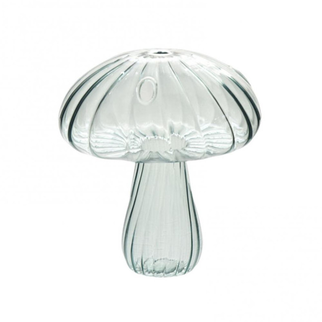 Mini Mushroom Shape Vase Colorful Transparent Glass Hydroponic Vase Flower Plant Display Vase Home Decoration 