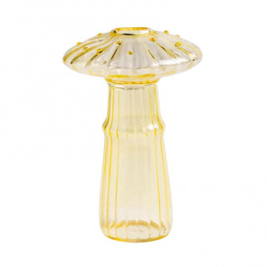 Mini Mushroom Shape Vase Colorful Transparent Glass Hydroponic Vase Flower Plant Display Vase Home Decoration 