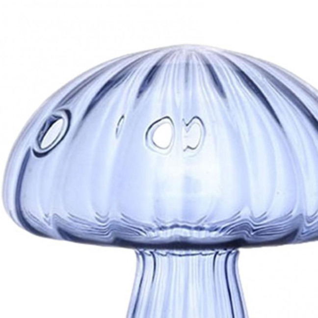 Mini Mushroom Shape Vase Colorful Transparent Glass Hydroponic Vase Flower Plant Display Vase Home Decoration 