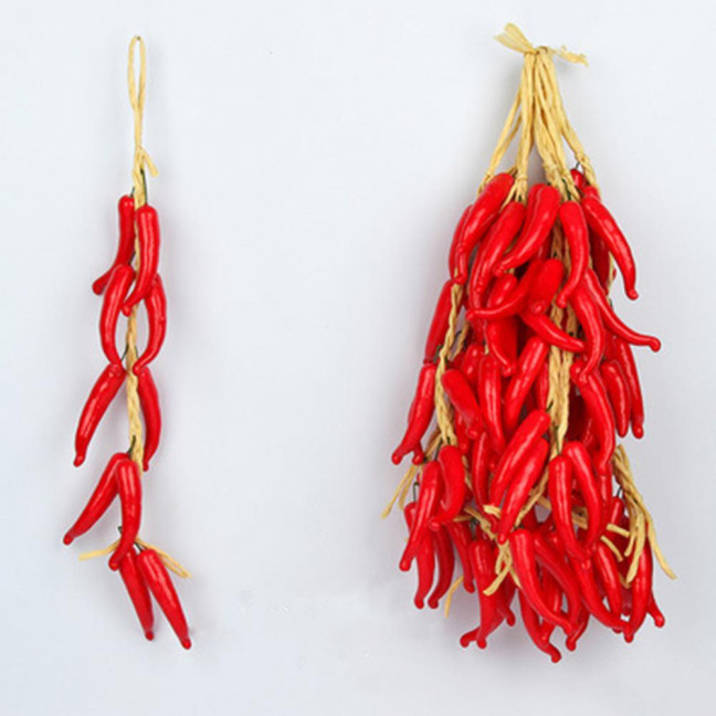 Artificial Vegetables String Simulated Vegetable Garland Realistic Decorative Fake Veggies for Home Farmhouse Kitchen Farm Party Wall Decoration Photography Props 