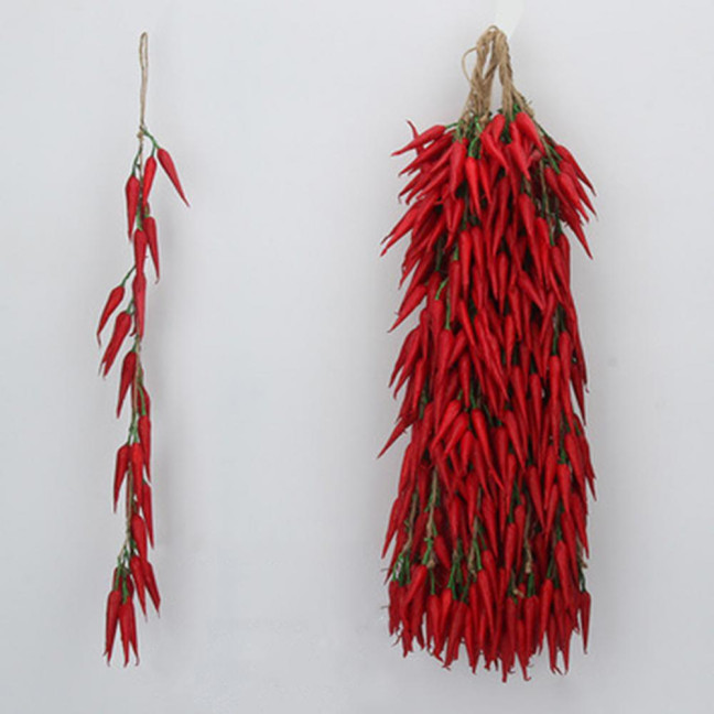 Artificial Vegetables String Simulated Vegetable Garland Realistic Decorative Fake Veggies for Home Farmhouse Kitchen Farm Party Wall Decoration Photography Props 