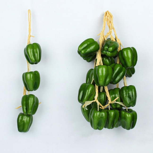 Artificial Vegetables String Simulated Vegetable Garland Realistic Decorative Fake Veggies for Home Farmhouse Kitchen Farm Party Wall Decoration Photography Props 