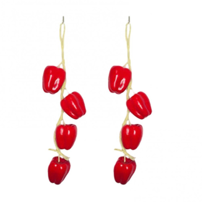 Artificial Vegetables String Simulated Vegetable Garland Realistic Decorative Fake Veggies for Home Farmhouse Kitchen Farm Party Wall Decoration Photography Props 