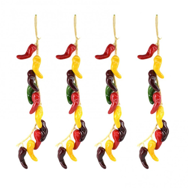 Artificial Vegetables String Simulated Vegetable Garland Realistic Decorative Fake Veggies for Home Farmhouse Kitchen Farm Party Wall Decoration Photography Props 