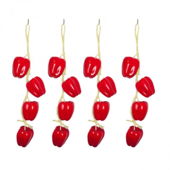 Artificial Vegetables String Simulated Vegetable Garland Realistic Decorative Fake Veggies for Home Farmhouse Kitchen Farm Party Wall Decoration Photography Props 