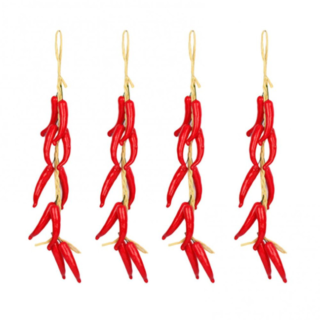 Artificial Vegetables String Simulated Vegetable Garland Realistic Decorative Fake Veggies for Home Farmhouse Kitchen Farm Party Wall Decoration Photography Props 