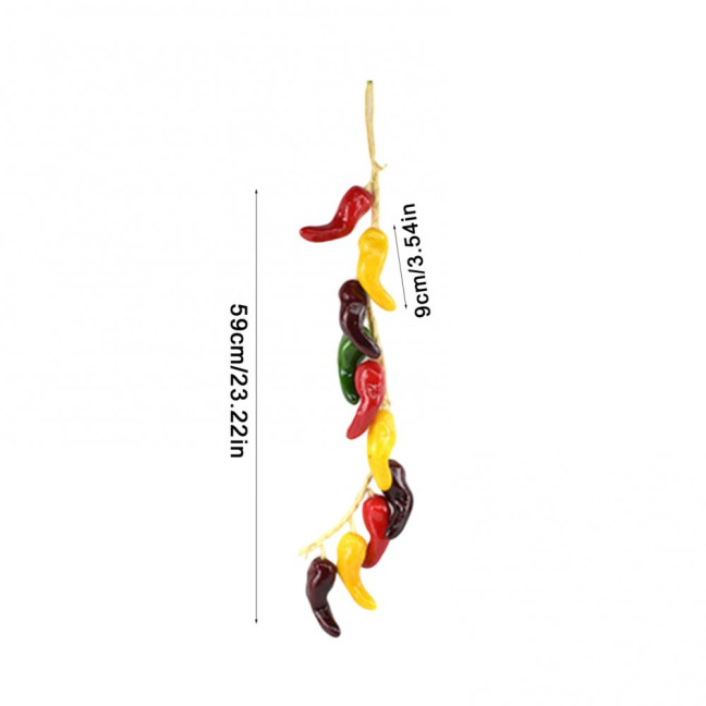 Artificial Vegetables String Simulated Vegetable Garland Realistic Decorative Fake Veggies for Home Farmhouse Kitchen Farm Party Wall Decoration Photography Props 