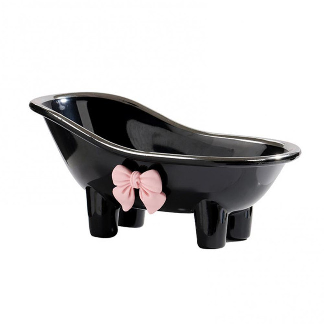 Versatile Soap Dish with Drain Holes Bow-knot Design Easy to Clean Decorative Bathtub Shaped Soap Tray for Bathroom Versatile Soap Dish with Drain Holes Bow-knot Design Easy to Clean Decorative Bathtub Shaped Soap Tray for Bathroom