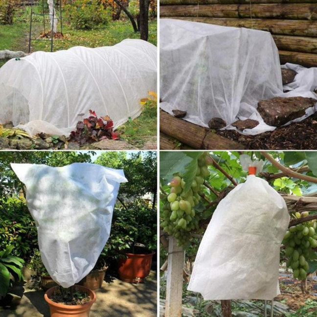 Winter Plant Cover Breathable Freeze Protection Pouch Reusable Frost Blanket with Zipper Drawstring for Outdoor Potted Plants Shrub Winter Plant Cover Breathable Freeze Protection Pouch Reusable Frost Blanket with Zipper Drawstring for Outdoor Potted Plants Shrub