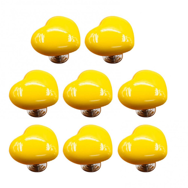 8Pcs Toilet Press Button Easy Installation Clean Reusable Heart-Shaped Design Toilet Flush Button Replacement