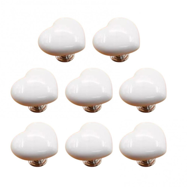 8Pcs Toilet Press Button Easy Installation Clean Reusable Heart-Shaped Design Toilet Flush Button Replacement