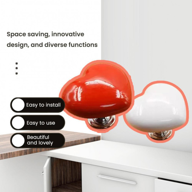 8Pcs Toilet Press Button Easy Installation Clean Reusable Heart-Shaped Design Toilet Flush Button Replacement